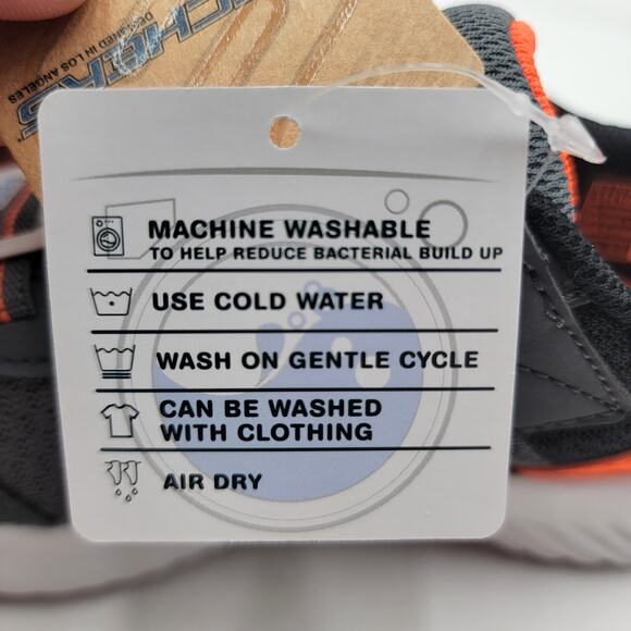 Skechers Bounder Kids Sz 11 Charcoal/Orange 403908L/CCOR NIB - Picture 11 of 12